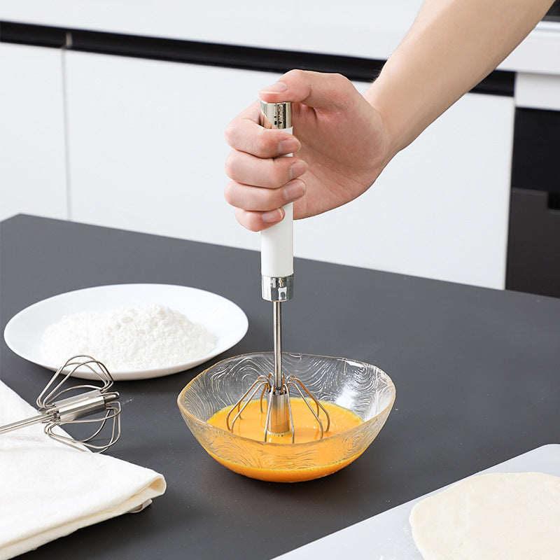 Semi-Automatic Whisk Hand Pressure Mixer New Egg Beater Stainless