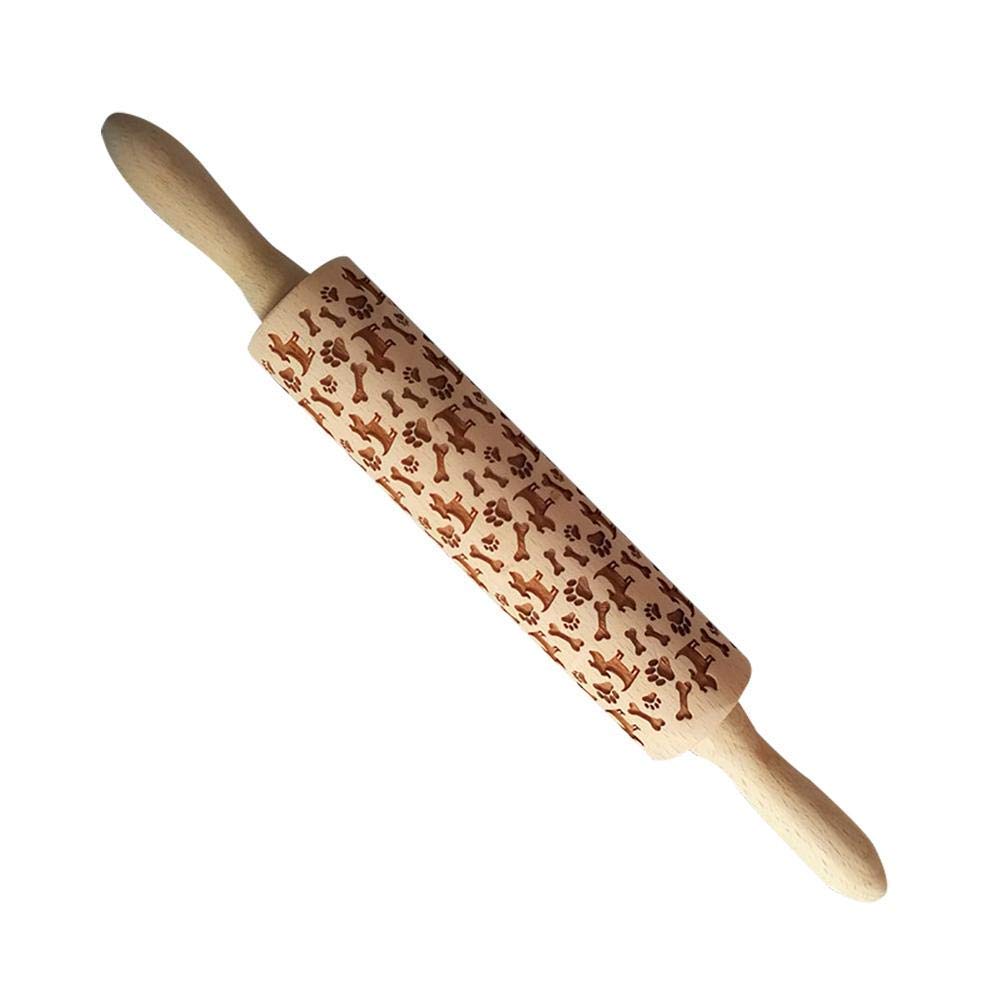 Christmas Embossing Rolling Pin