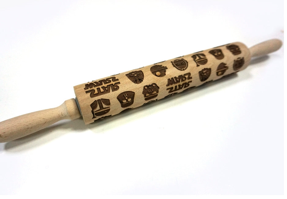 Christmas Embossing Rolling Pin