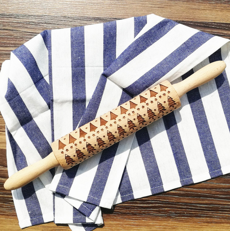 Christmas Embossing Rolling Pin