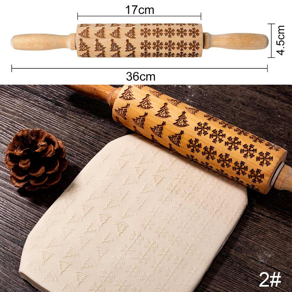 Christmas Embossing Rolling Pin