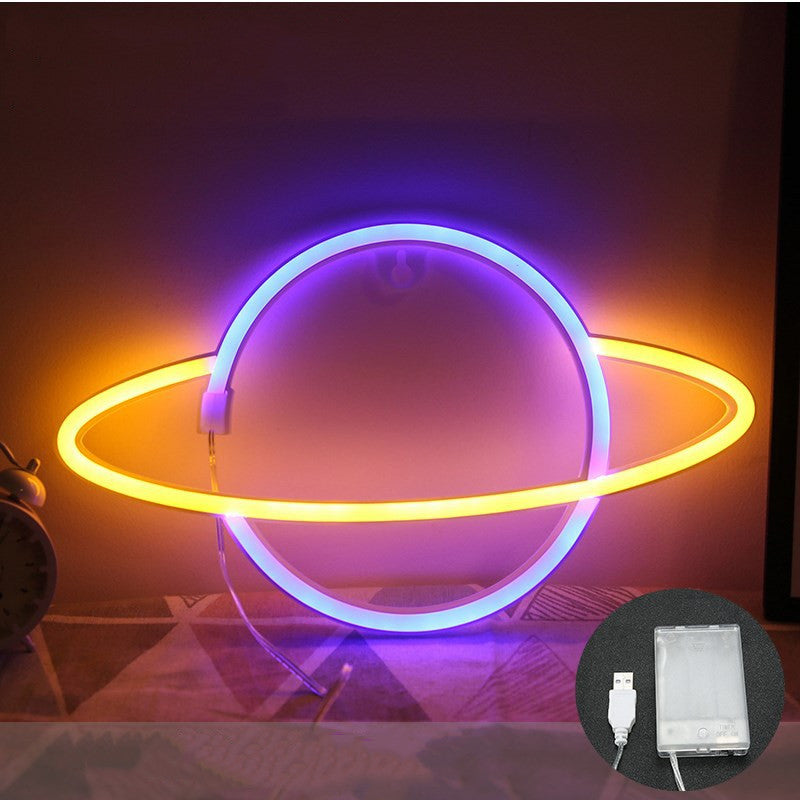 LED Planet Neon Cosmic Modeling Lamp