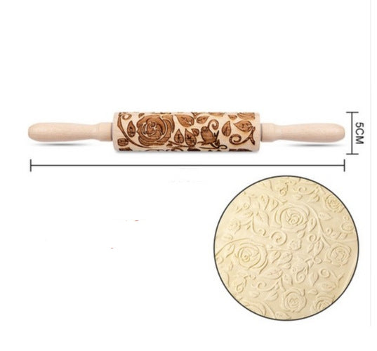 Christmas Embossing Rolling Pin