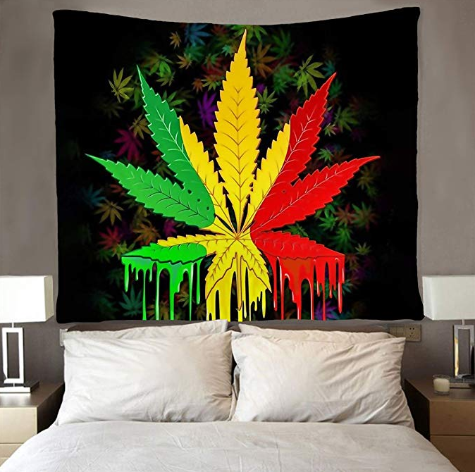 Hemp Leaf Tapestry