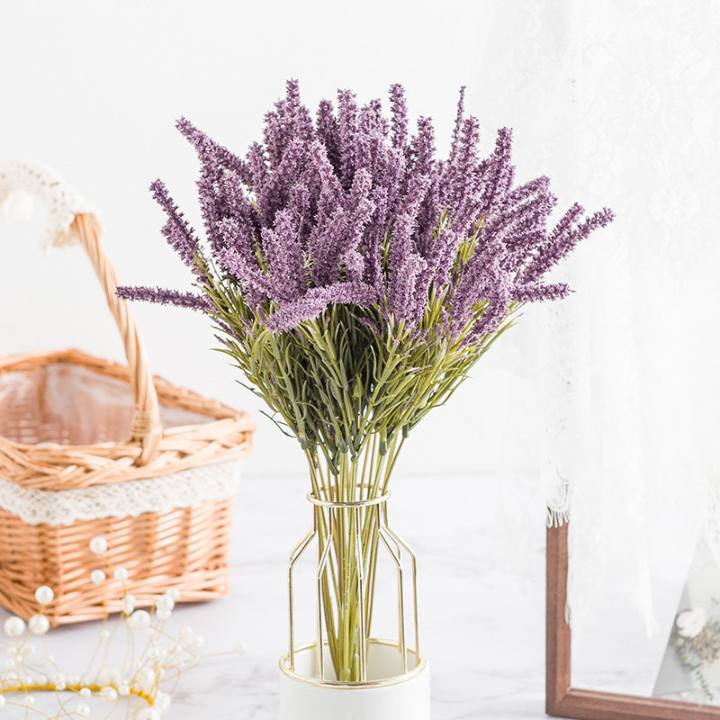 Artificial Wheat Ear Lavender Plant