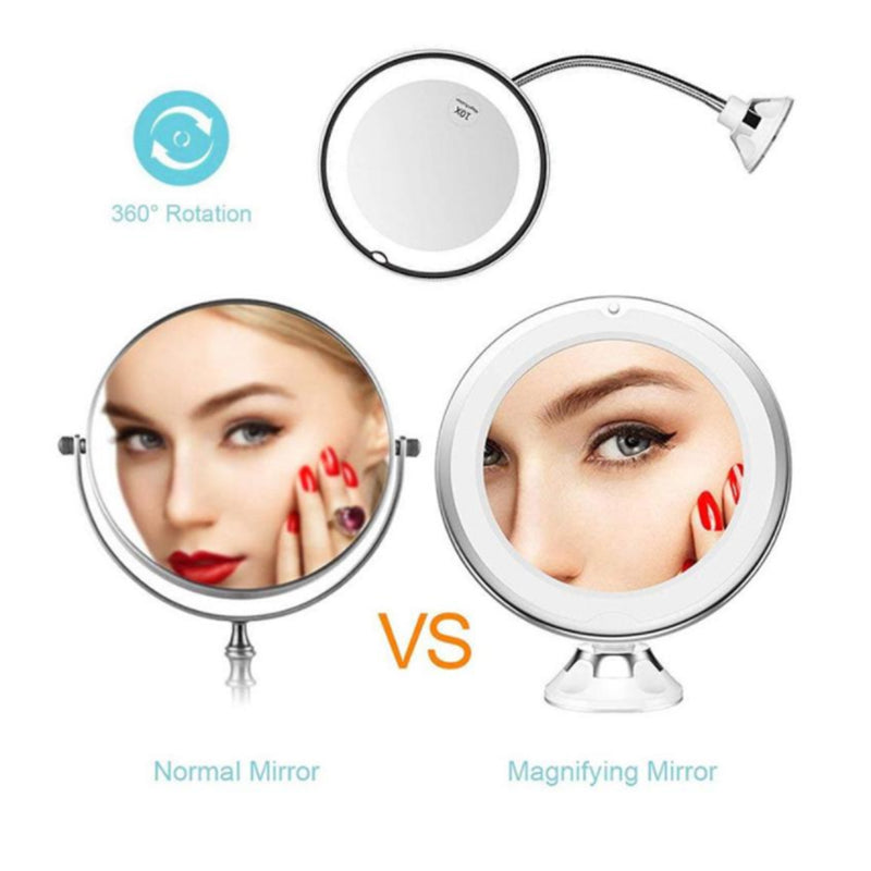 Magnifying LED Mirror