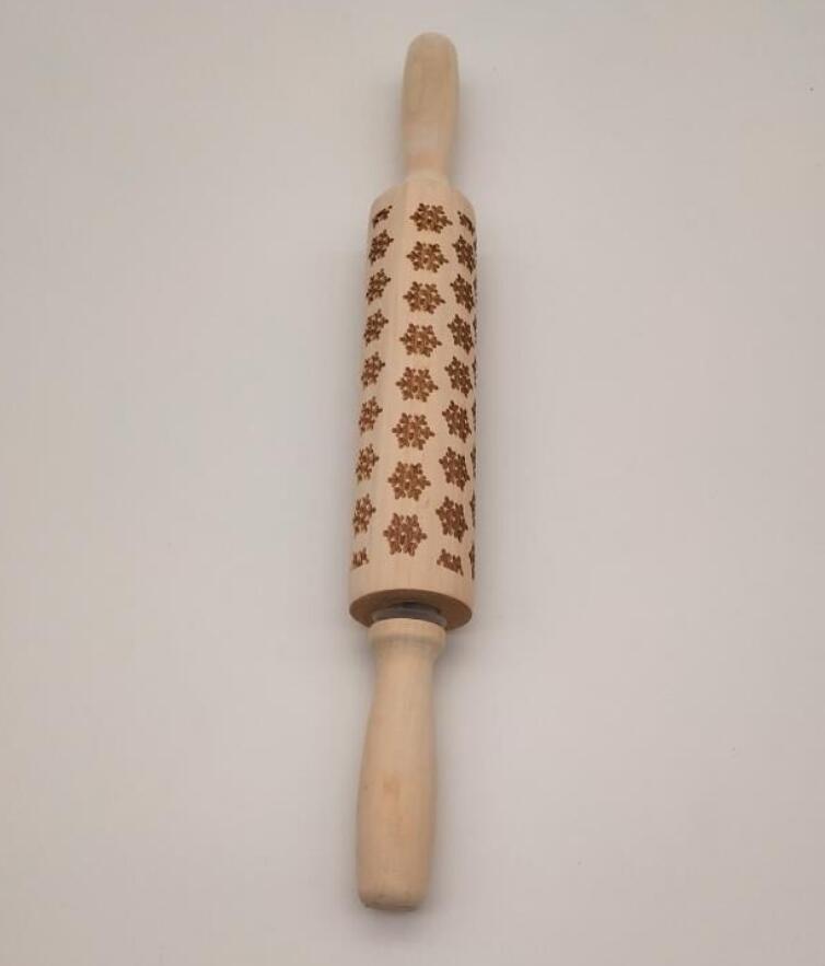 Christmas Embossing Rolling Pin