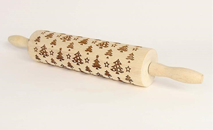 Christmas Embossing Rolling Pin