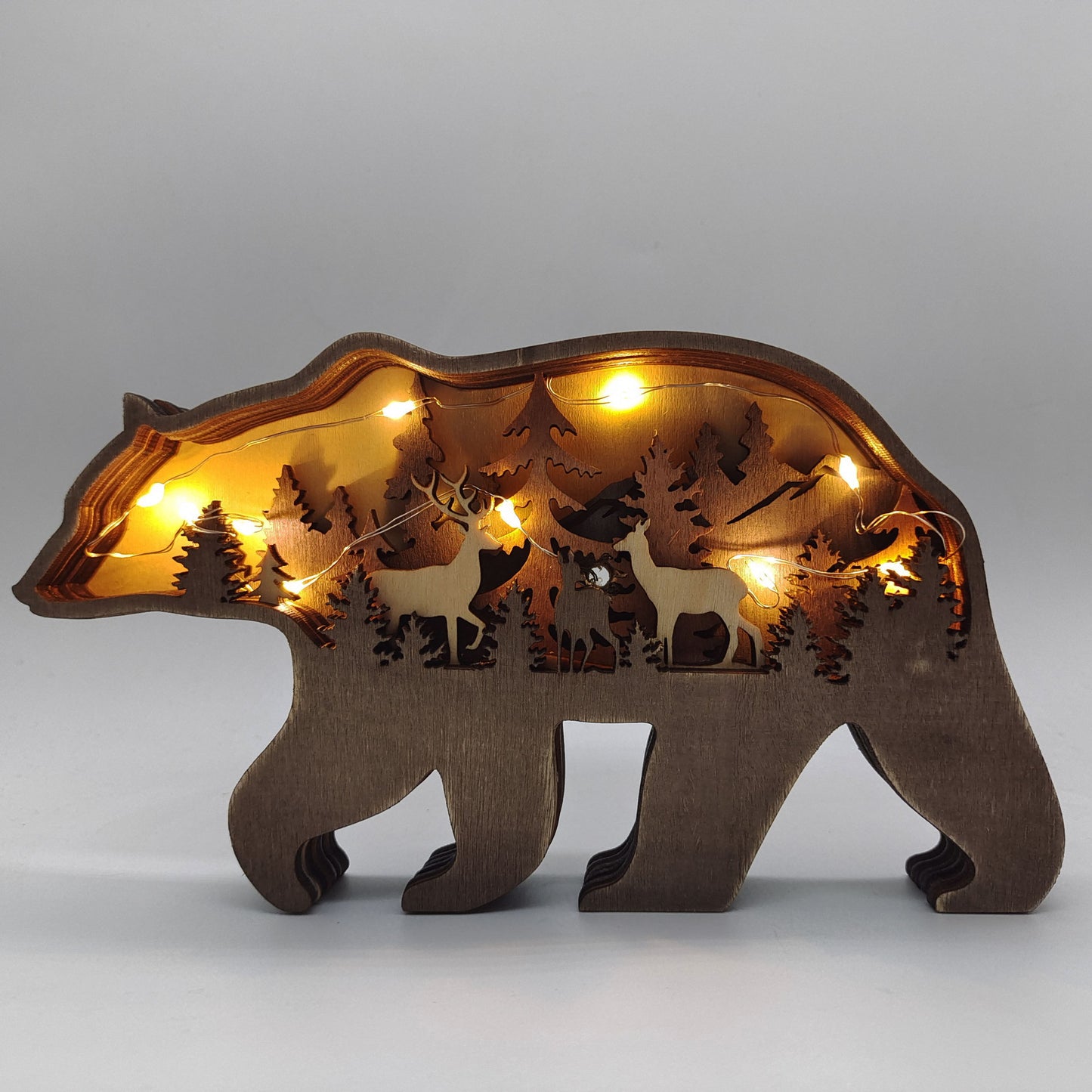 3D Wooden Animal Decoration