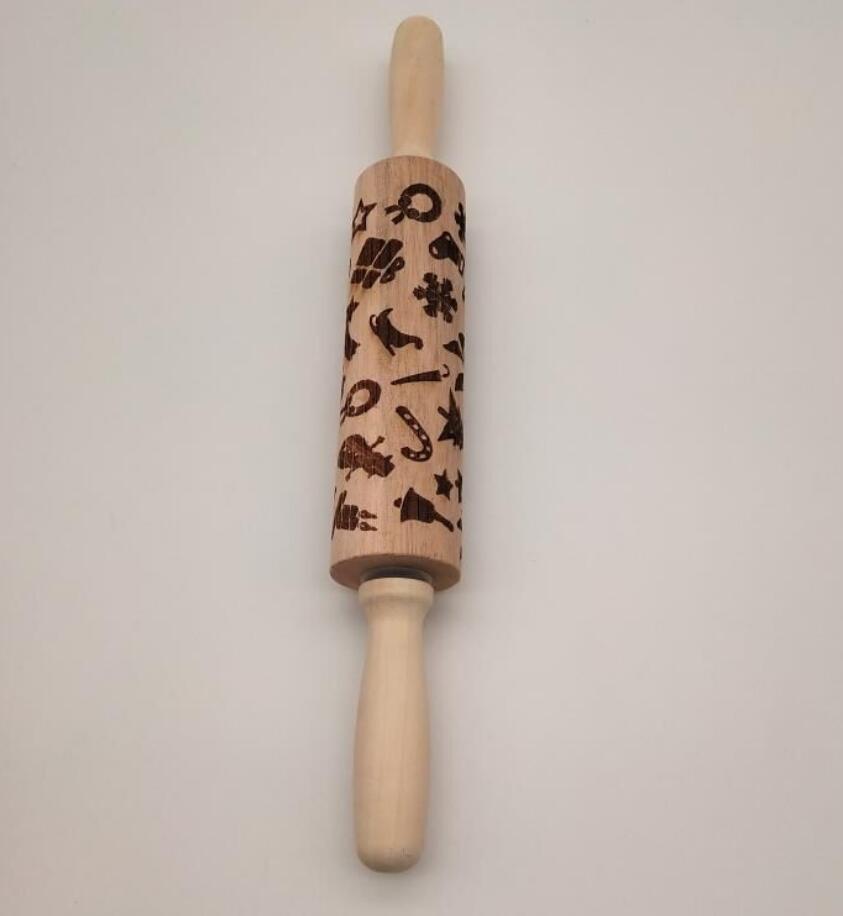 Christmas Embossing Rolling Pin