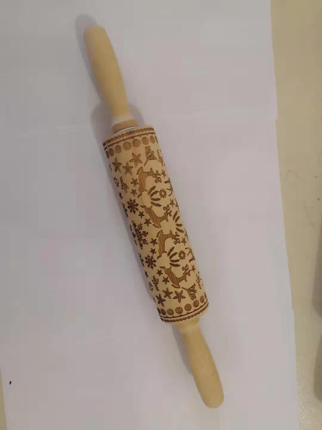 Christmas Embossing Rolling Pin