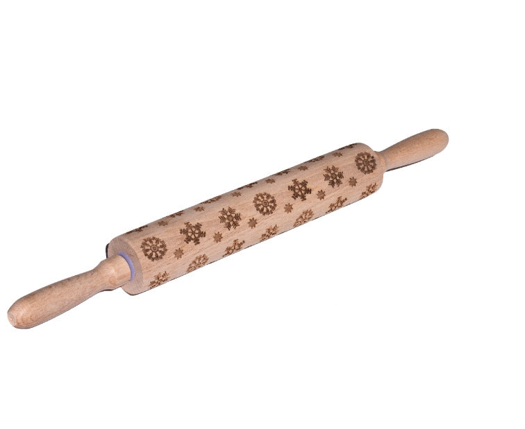 Christmas Embossing Rolling Pin