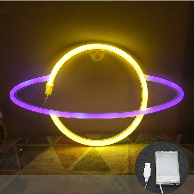 LED Planet Neon Cosmic Modeling Lamp