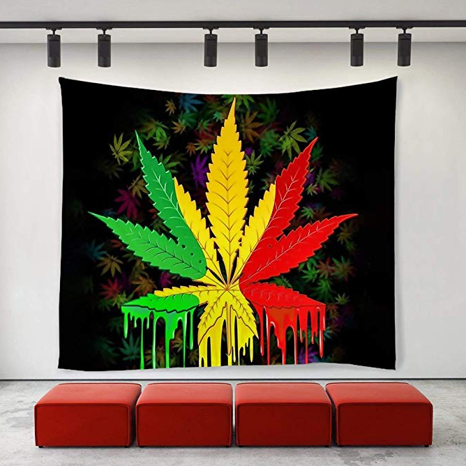 Hemp Leaf Tapestry