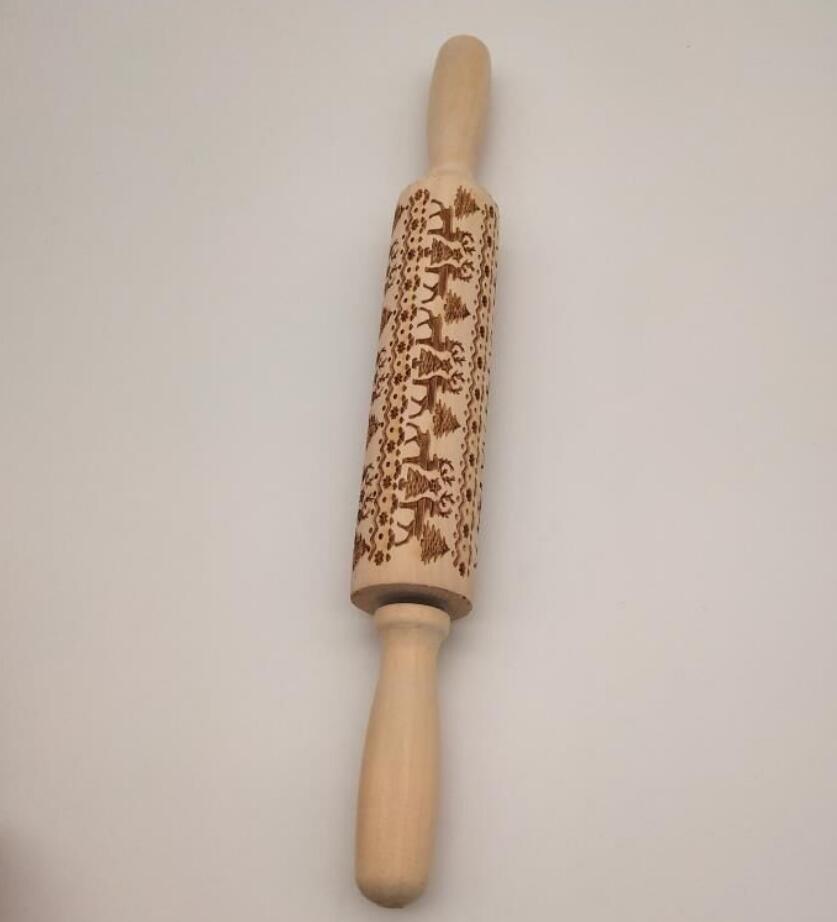 Christmas Embossing Rolling Pin