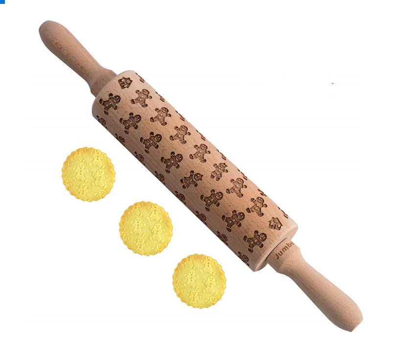 Christmas Embossing Rolling Pin