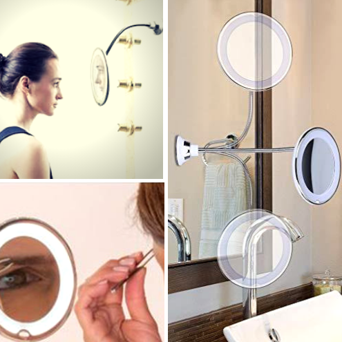 Magnifying LED Mirror