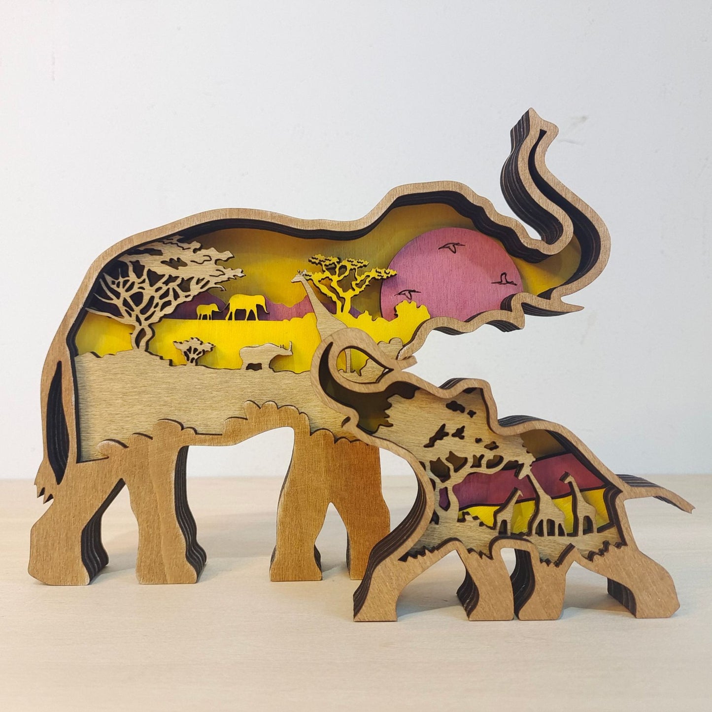 3D Wooden Animal Decoration