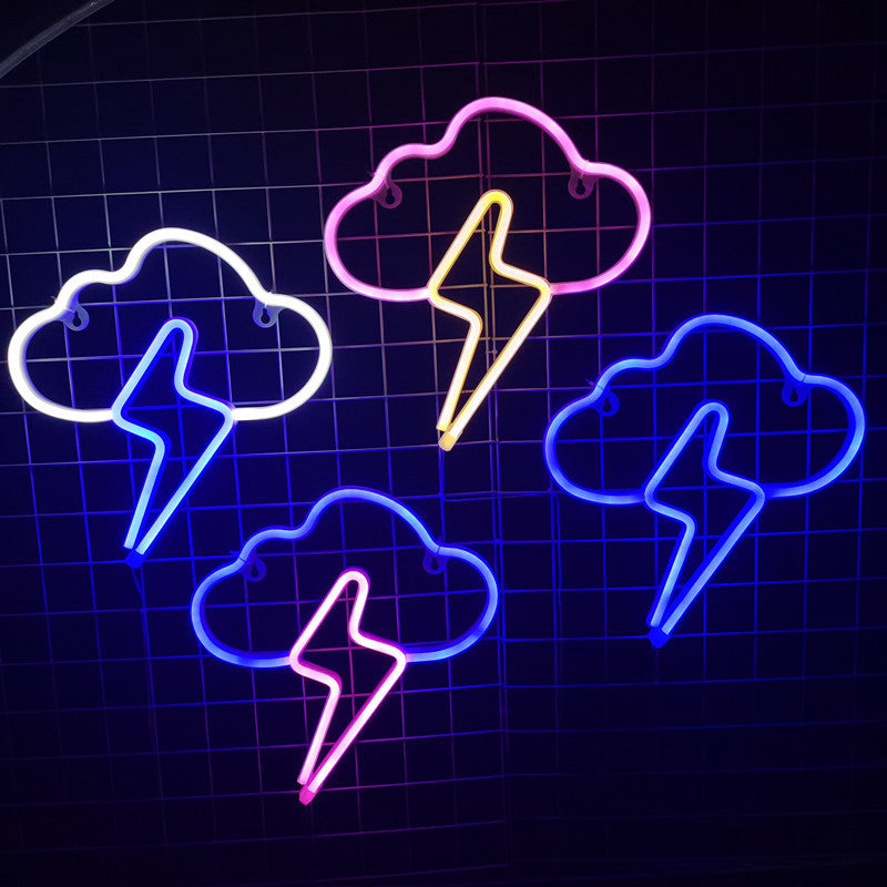 Cloud & Lightning Neon Sign