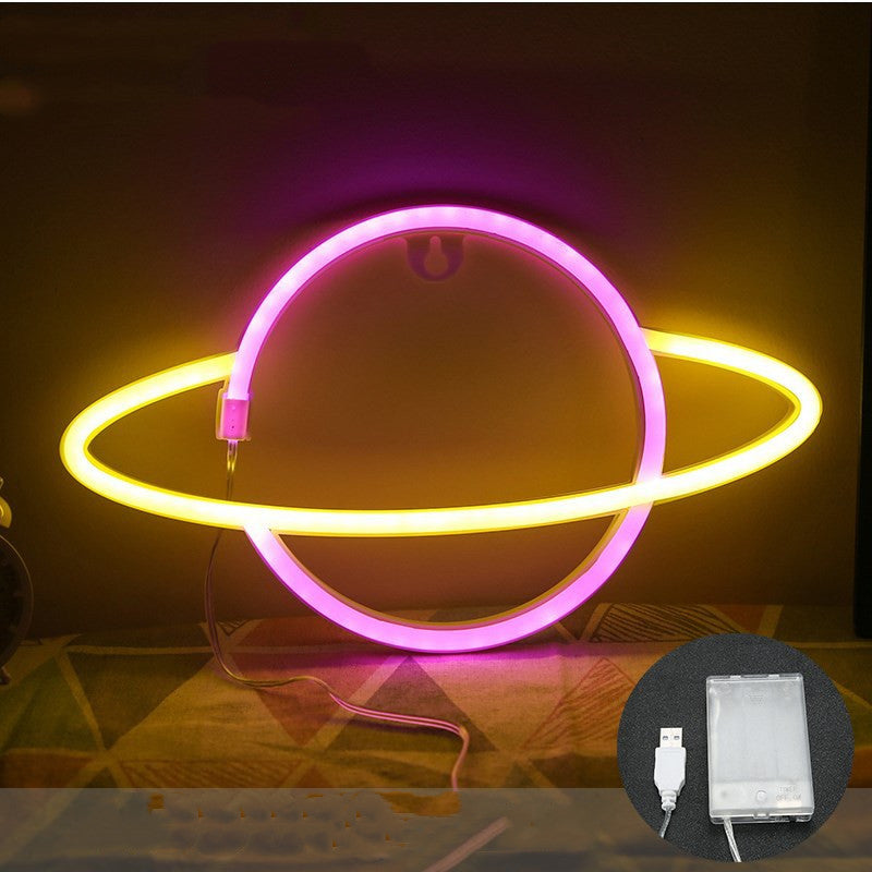 LED Planet Neon Cosmic Modeling Lamp