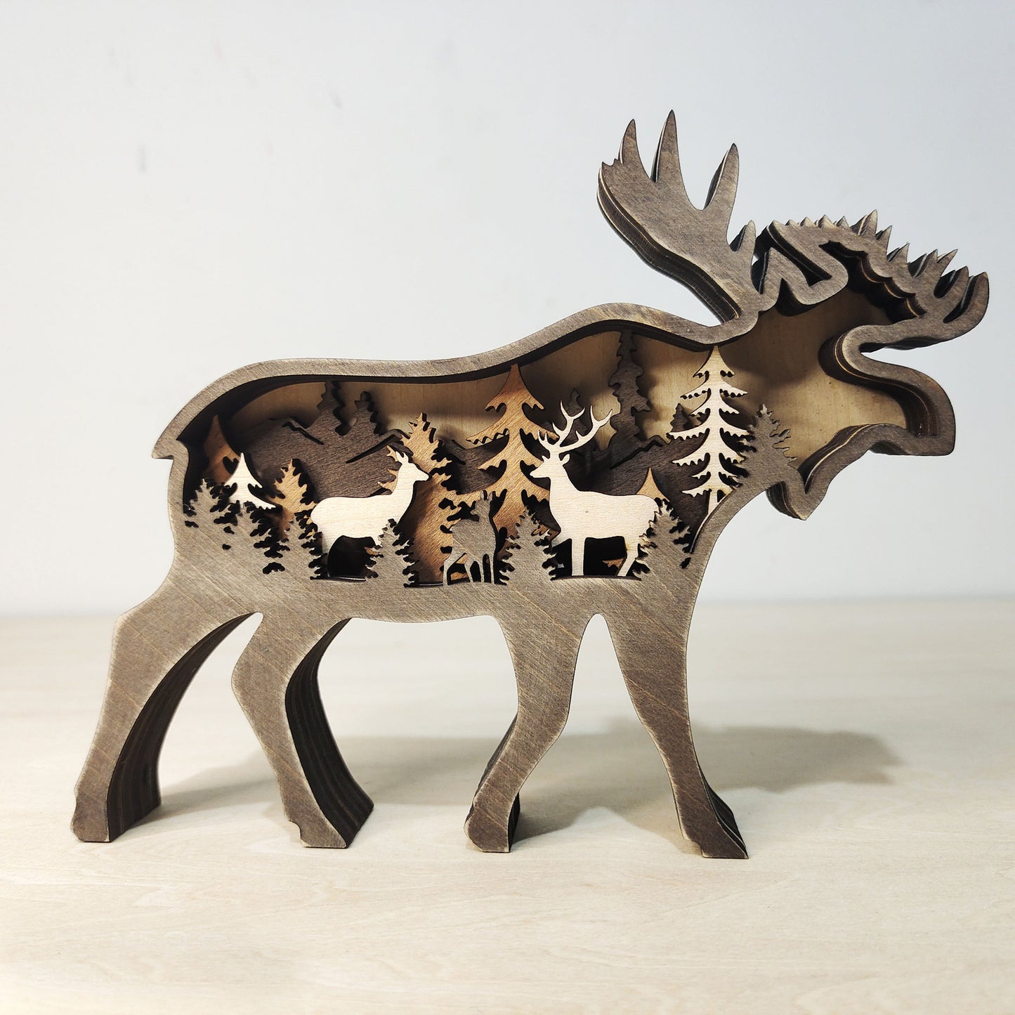 3D Wooden Animal Decoration