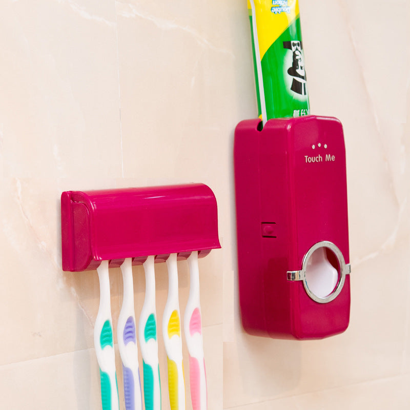 Toothbrush Holder & Toothpaste Dispenser Set