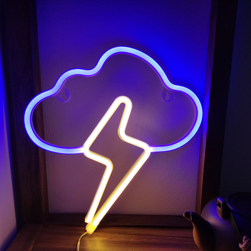 Cloud & Lightning Neon Sign