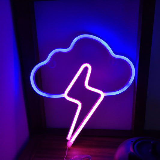 Cloud & Lightning Neon Sign