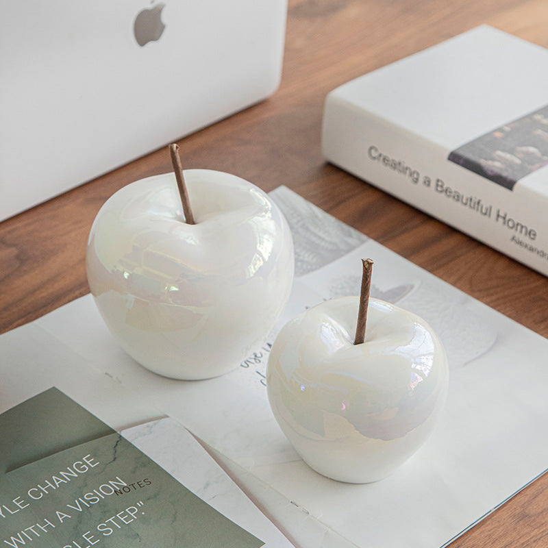 Pearl Glaze Apple Ornament