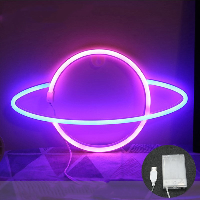 LED Planet Neon Cosmic Modeling Lamp