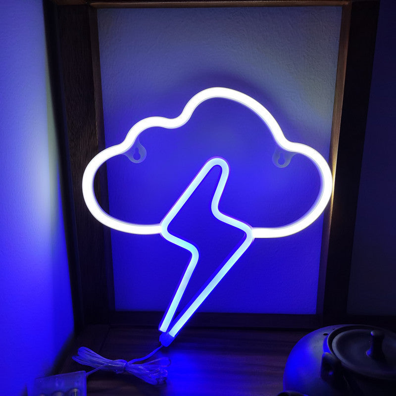 Cloud & Lightning Neon Sign