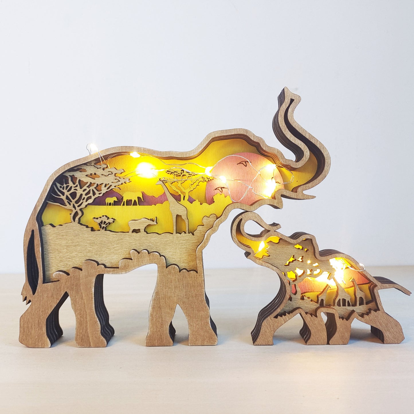 3D Wooden Animal Decoration