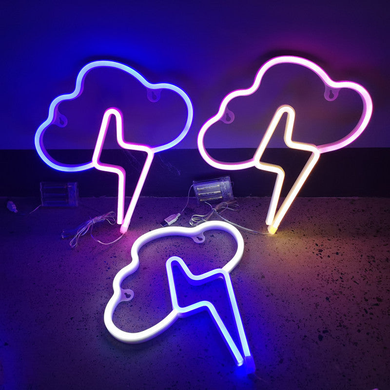 Cloud & Lightning Neon Sign