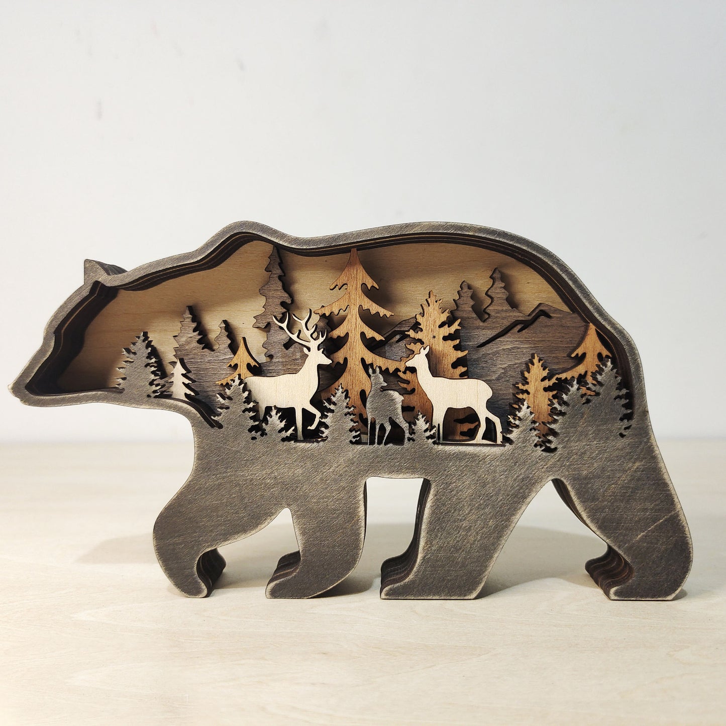 3D Wooden Animal Decoration