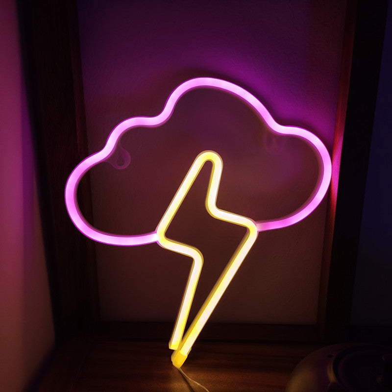 Cloud & Lightning Neon Sign